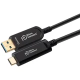 Kabel optični USB C-A 3.2, 5m, črn Gen 2x1, 10Gbps, 5V/800mA, AOC, (5000276699)