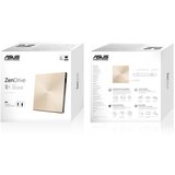 Asus ZenDrive U9M Ultra Slim (90DD02A5-M29000) zlat zunanji DVD zapisovalnik | Shoptok.si