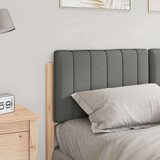 vidaXL Tapecirano vzglavje z vzglavjem Rjava in svetlo siva 140 cm | Shoptok.si
