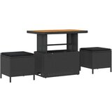  Vrtna sedežna garnitura z blazino s shranjevanjem 8 pcs Črna, (5000134669) | Shoptok.si