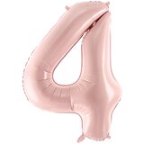 PARTY DECO folija balon številka ''4'', 72cm, svetlo roza | Shoptok.si