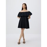 Reserved Haljina otvorenih ramena - crno | shoptok.hr