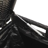  Vanjska klupa za odlaganje s crnim jastukom 100 cm - Crna i plava | shoptok.hr