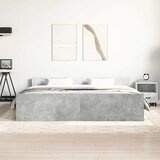  Okvir kreveta s uzglavljem i podnožjem boja betona 160x200 cm | shoptok.hr