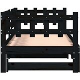  Dnevni ležaj na izvlačenje crni 2x(90x190) cm masivna borovina | shoptok.hr