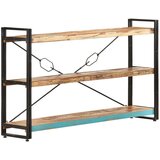 Police Knjižna omara 3-nadstropna 140x30x80 cm trden predelan les | Shoptok.si