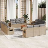  13-dijelni set vrtnih sofa s jastucima poliratan Bež | shoptok.hr