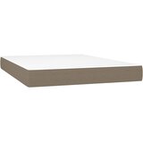  box spring s madracem LED smeđesivi 140x190 cm tkanina | shoptok.hr