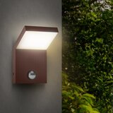 Brilagi LED Spoljašnje zidno svetlo sa senzorom RIANO LED/8W/230V braon IP65 | Eponuda.com