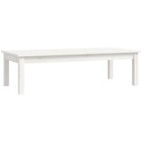 Maison Chic Klubska mizica - kavna mizica - Nizka mizica bela 110x50x30 cm trdna borovina, (21755443) | Shoptok.si