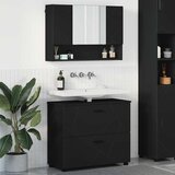 vidaXL Set namještaja za kupaonicu Zidne 2 pcs Crna 76.5 x 35 x 64 cm | shoptok.hr