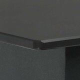  Vrtni blagovaonski stol crni 80 x 80 x 74 cm od čelika i stakla | shoptok.hr
