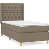 Maison Chic Box spring postelja - Vzmetna postelja z vzmetnico taupe 80x200 cm blago SL7574, (21886051) | Shoptok.si