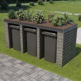 vidaXL Gabionska stena za koš za smeti pocinkano jeklo 270x100x130 cm Cene