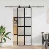  Klizna vrata s priborom 76 x 205 cm kaljeno staklo i aluminij | shoptok.hr