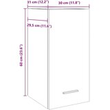 vidaXL Viseča omarica artisan hrast 30x31x60 cm inženirski les | Shoptok.si