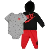 Nike Sportswear Komplet siva / rdeča / črna