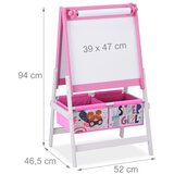 Ginger Home dječji stalak za crtanje 3 u 1 - crna ploča, bijela ploča, papirnata rola, Super Girl | shoptok.hr