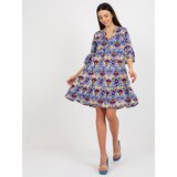Fashion Hunters Purple dress loose pattern with ruffle SUBLEVEL | shoptok.hr