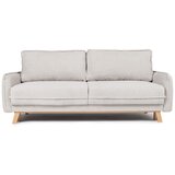 Bonami Selection Bež raztegljiva sedežna garnitura iz rebrastega žameta 218 cm Tori – Cene