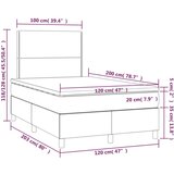  S oprugama i madracem tamnosivi 120 x 200 cm od tkanine | shoptok.hr