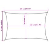  Jedro za zaštitu sunca 160 g/m² pravokutno pijeska 2,5x4m HDPE | shoptok.hr