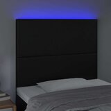  Posteljno vzglavje črno 90x5x118/128 cm umetno usnje, (20793881) | Shoptok.si