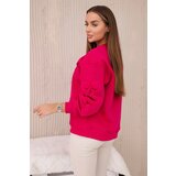 Kesi Insulated cotton sweatshirt with fuchsia-colored decorative bows | shoptok.hr