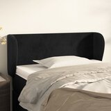 vidaXL Uzglavlje s ušima crno 103x23x78/88 cm baršunasto Cijene