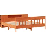  Knjižna postelja brez vzmetnice vošč. rjava 180x200 cm borovina, (21607759) | Shoptok.si