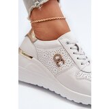 S. BARSKI Women's Leather Wedge Sneakers White D&A LR810 | shoptok.hr