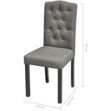  Jedilni stoli 6 kosov sivo blago, (20700623) | Shoptok.si