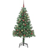 vidaXL Božično drevo med 300 LED z stojalom Zelena 180 cm PVC | Shoptok.si