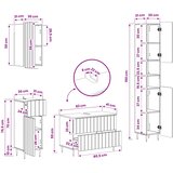  Set kupaonskih ormara od 4 dijela ZWOLLE Hrast sonoma | shoptok.hr