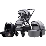 trio kolica za bebe 3U1 - gray