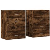  Komoda 2 kom boja dimljenog hrasta 60x39x80cm konstruirano drvo | shoptok.hr