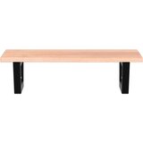  Zidna polica za umivaonik od čelika i masivne hrastovine Smeđa 60 x 40 x 2 cm | shoptok.hr