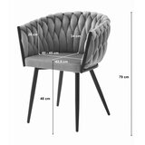 Orion stolica - bež baršun / crne noge x 2 | shoptok.hr