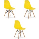 Brandless OSAKA stol rumena / naravne noge x 3, (22030713) Cene