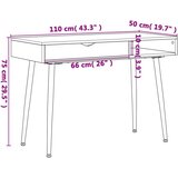  Stol za računalo s ladicom smeđi 110x50x75 cm konstruirano drvo | Shoptok.si