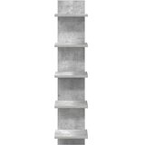  Zidna polica Betonska siva 22 x 15 x 100 cm Konstruirano drvo - Betonska siva 1 22 x 15 x 100 cm (5 etaža) | shoptok.hr