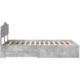  Konstrukcija postelje z vzglavjem Betonsko siva 120 x 200 cm, (5000102364) | Shoptok.si