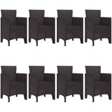  Vrtni set za objed 9 pcs Smeđa Polipropilen | shoptok.hr
