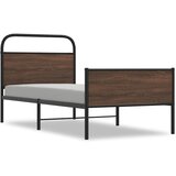 Maison Chic Posteljni okvir - Enojna postelja - Postelja za odrasle brez vzmetnice 100x200 cm rjav hrast inž. les-J6481, (21762054) Cene
