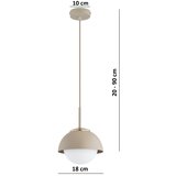  Brilagi - Viseći luster na sajli 1xE27/60W/230V prečnika 18 cm, bež sa zlatnim detaljima | Eponuda.com