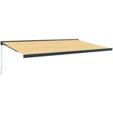 vidaXL Zložljiva tenda rumena in bela 5x3 m blago in aluminij, (20760165) Cene