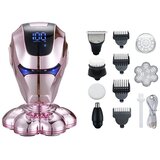 INF Moška magnetna 7-glava električna britvica 5v1 z LED zaslonom Pink, (5000339634) | Shoptok.si