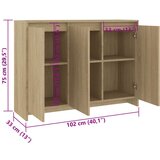 vidaXL Komoda boja hrasta sonome 102 x 33 x 75 cm od iverice | shoptok.hr