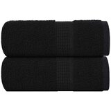 vidaXL Ručnici za pranje FROGN 2 kom. Crne 30x30 cm 360 g/m² - Crna 30 x 30 cm 2 | shoptok.hr