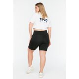 Trendyol Curve Black Biker Gatherer Knitted Leggings | ePonuda.com
